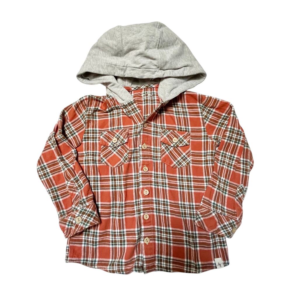Love & Grow Turkey Day Tartan Hoodie Size 7